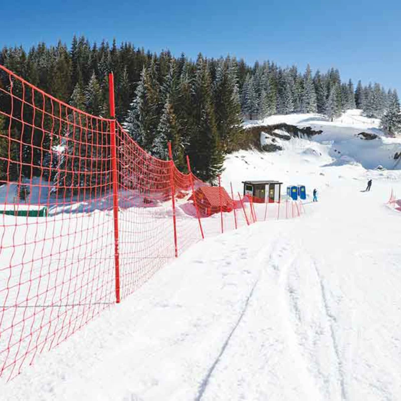 Twisted 50x50mm 70x70mm ski field safety barrier snow fence ski safety sport net PE Ski slope safety net, snow fence net