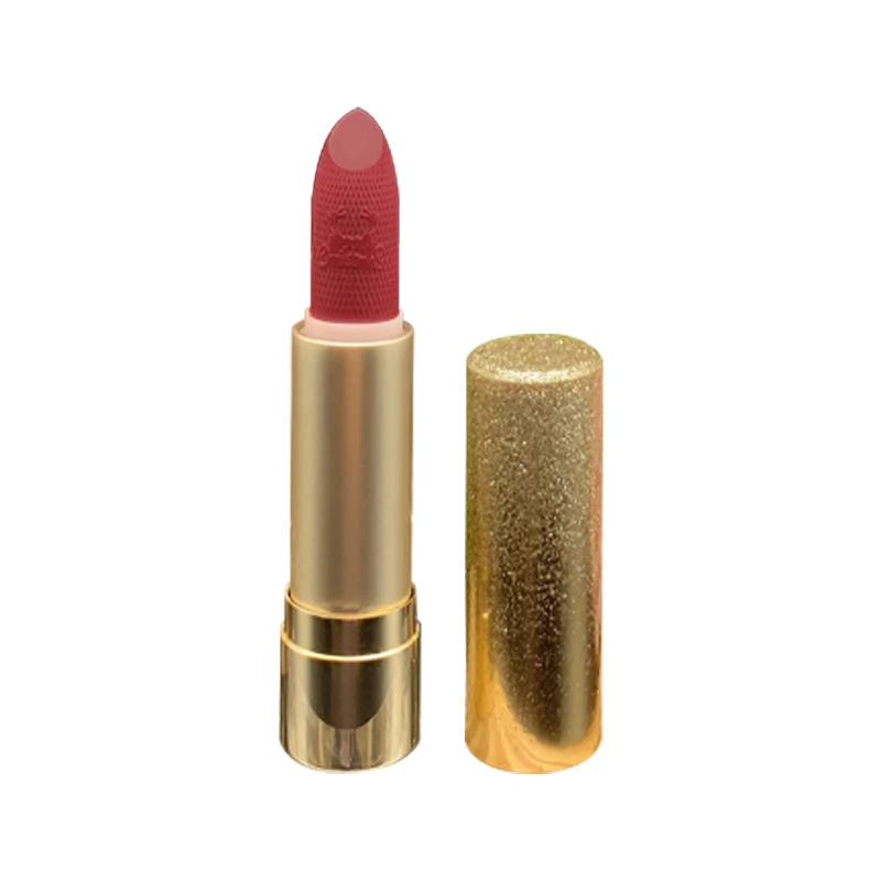 Luxury gift Gift High Pigment good quality golden Matte Waterproof Red Cosmetic Lipstick