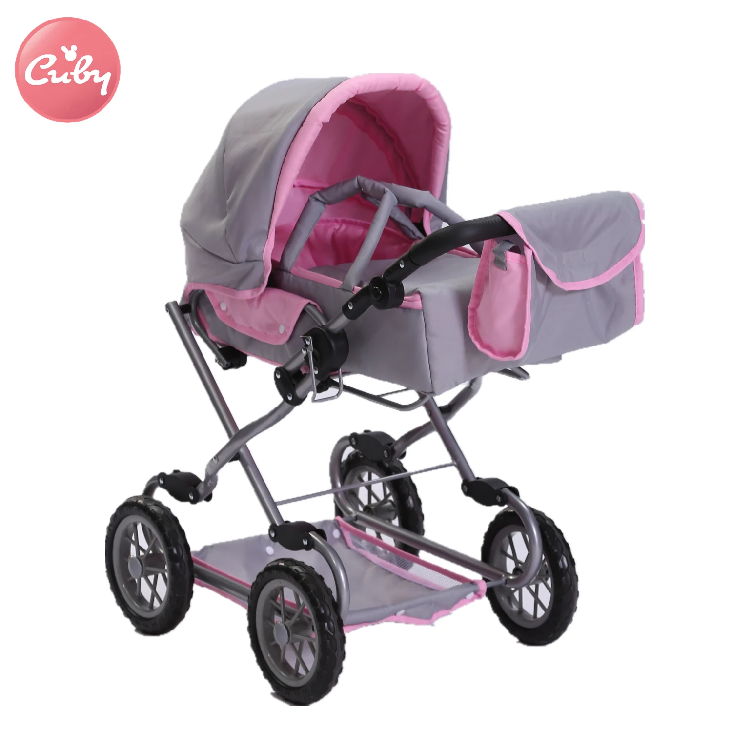 Baby Toys Safety Toy of Pram for dolls walking Rolling Material Metal Deluxe Doll Pram