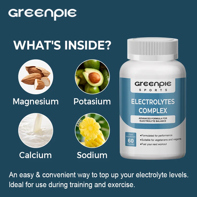 Greenpie OEM Electrolyte And Vitamin D Supplements Endurance Sports Nutrition Running Electrolyte Capsules