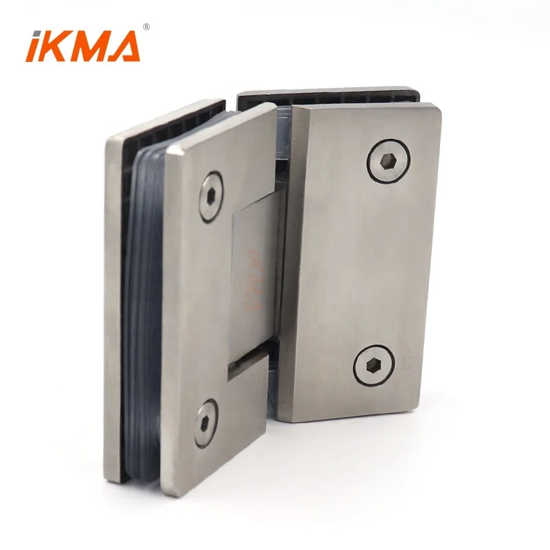 China Manufacturer Spring 135 Degree Glass Door Stainless Steel 201 stain Sanding SSS glass hinge