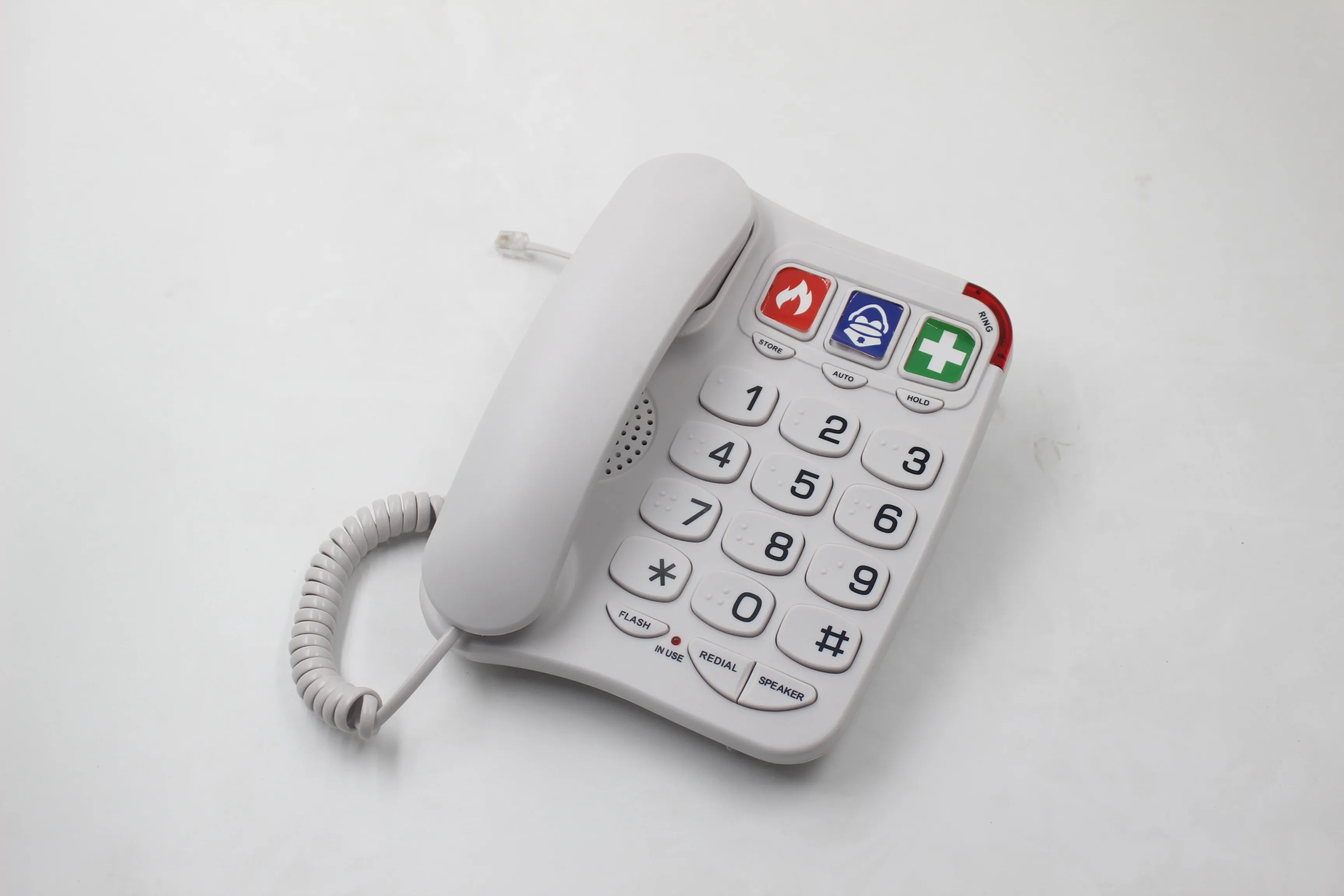 2022 hot selling big button phone fancy corded house telephone set with basic function  for elder People