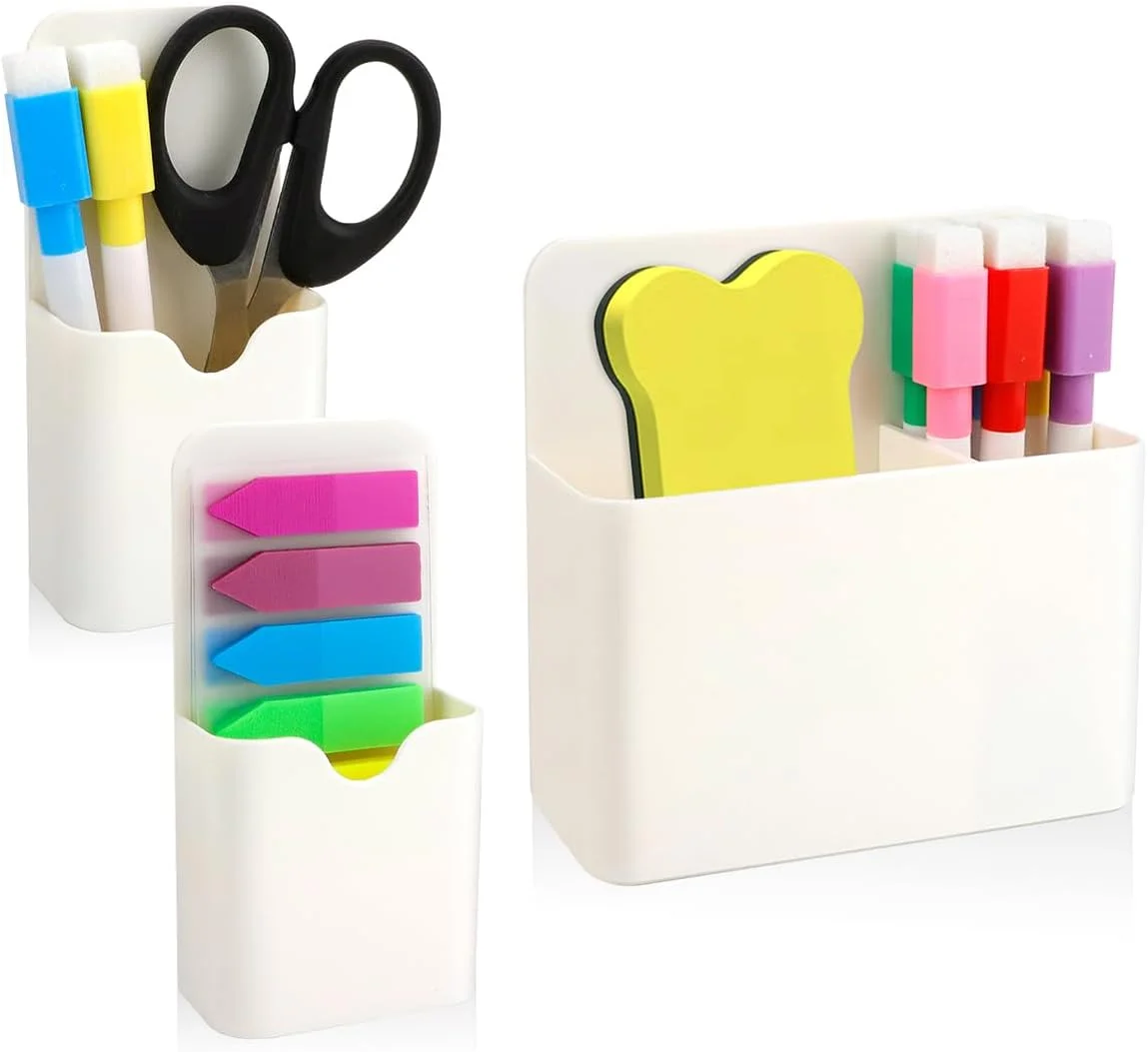 Hot Sale Plastic Organizer Office Magnetic Marker Holder Pen Holder for Whiteboard