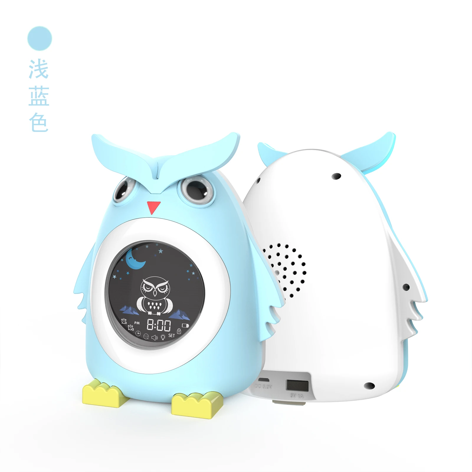 Baby Room Decor Snooze Function 5 Color Changing Night natural light alarm   Kids Nursery Wake Up Lamp Sleep  Clock for Children