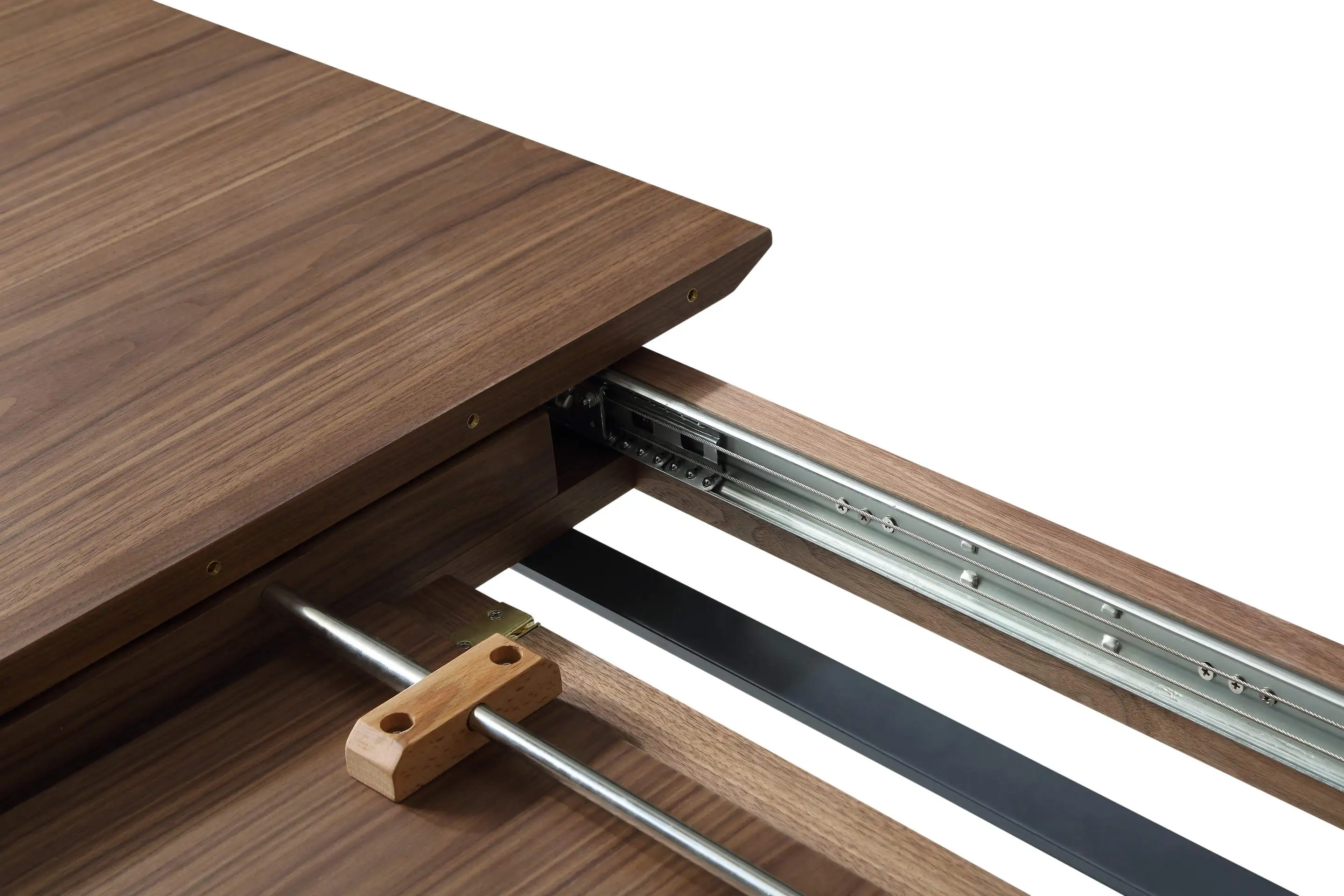 Modern style creative dining room furniture walnut wooden extension dining table