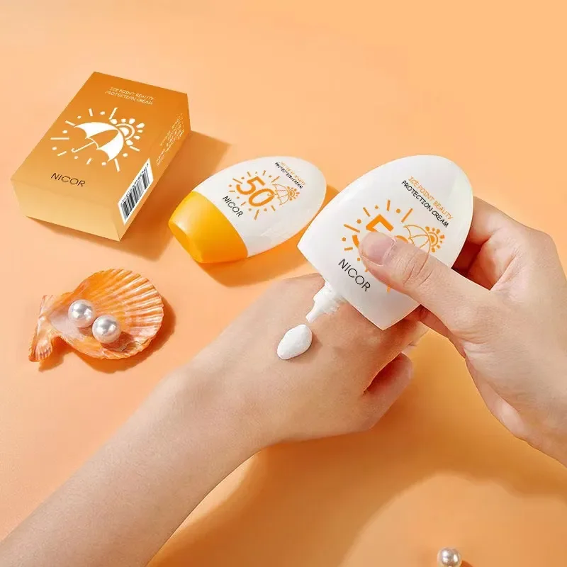Hot selling Makeup Base Isolation sunscreen SPF 50 Moisturizing best skin whitening cream UV protection skincare products