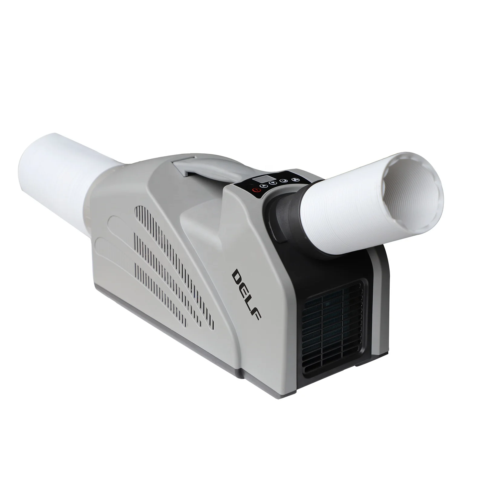 
Off-grid battery powered 2400 BTU DELF Portable Air Conditioner for cabin 