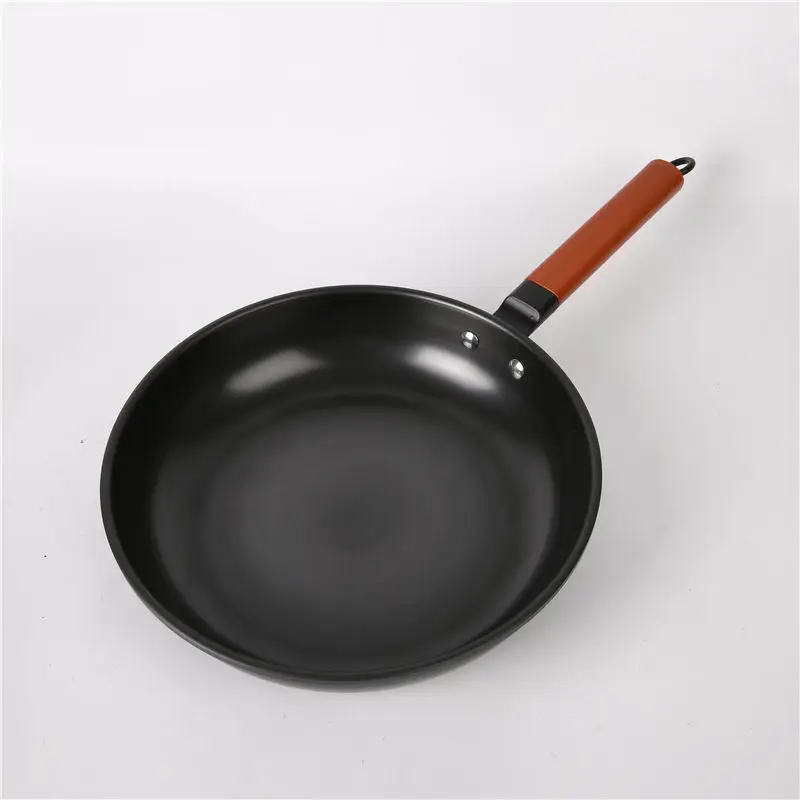 Black Stainless Steel Fry Pans Nonstick Coating Iron Cookware Set Wok Pan Multi Functional Cooking Sets With Glass Cover