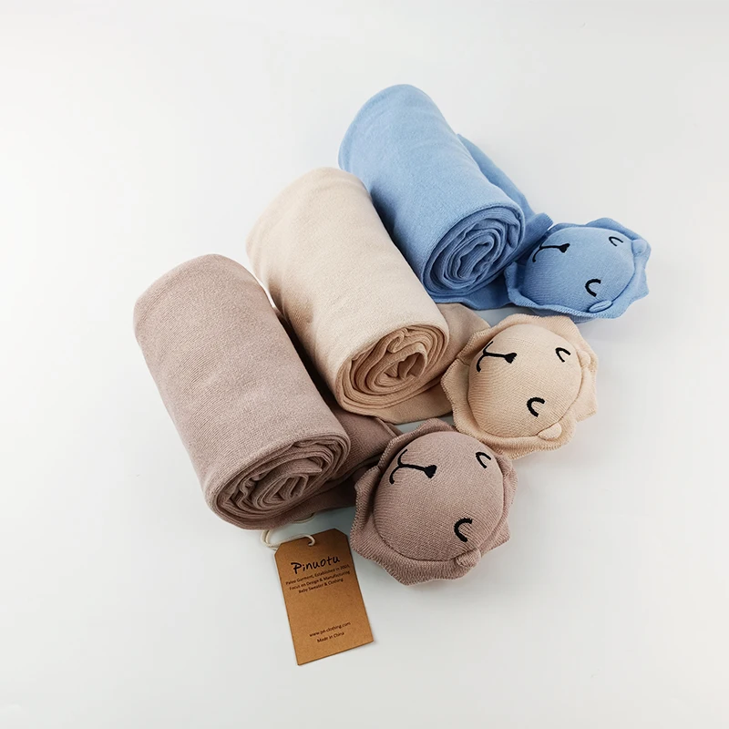 Pinuotu Baby Knitted Blanket Cotton Neutral Lion Soothing Baby Knit Warm Swaddle Bedding Winter Kids Security Blankets