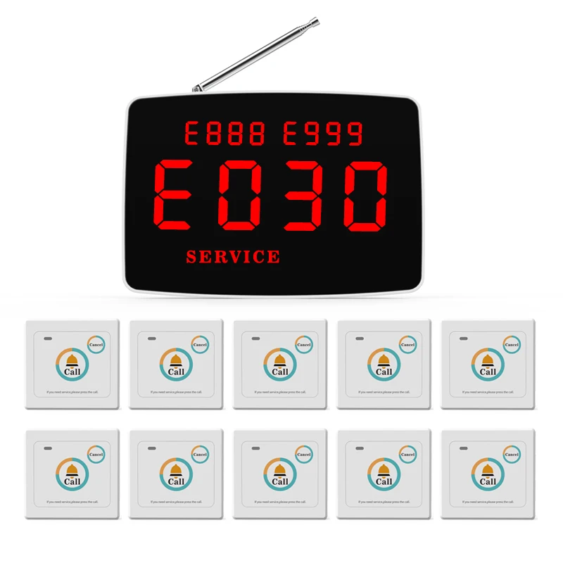 Artom coffee shop equipment for waiter to call customer with emergency button buzzer