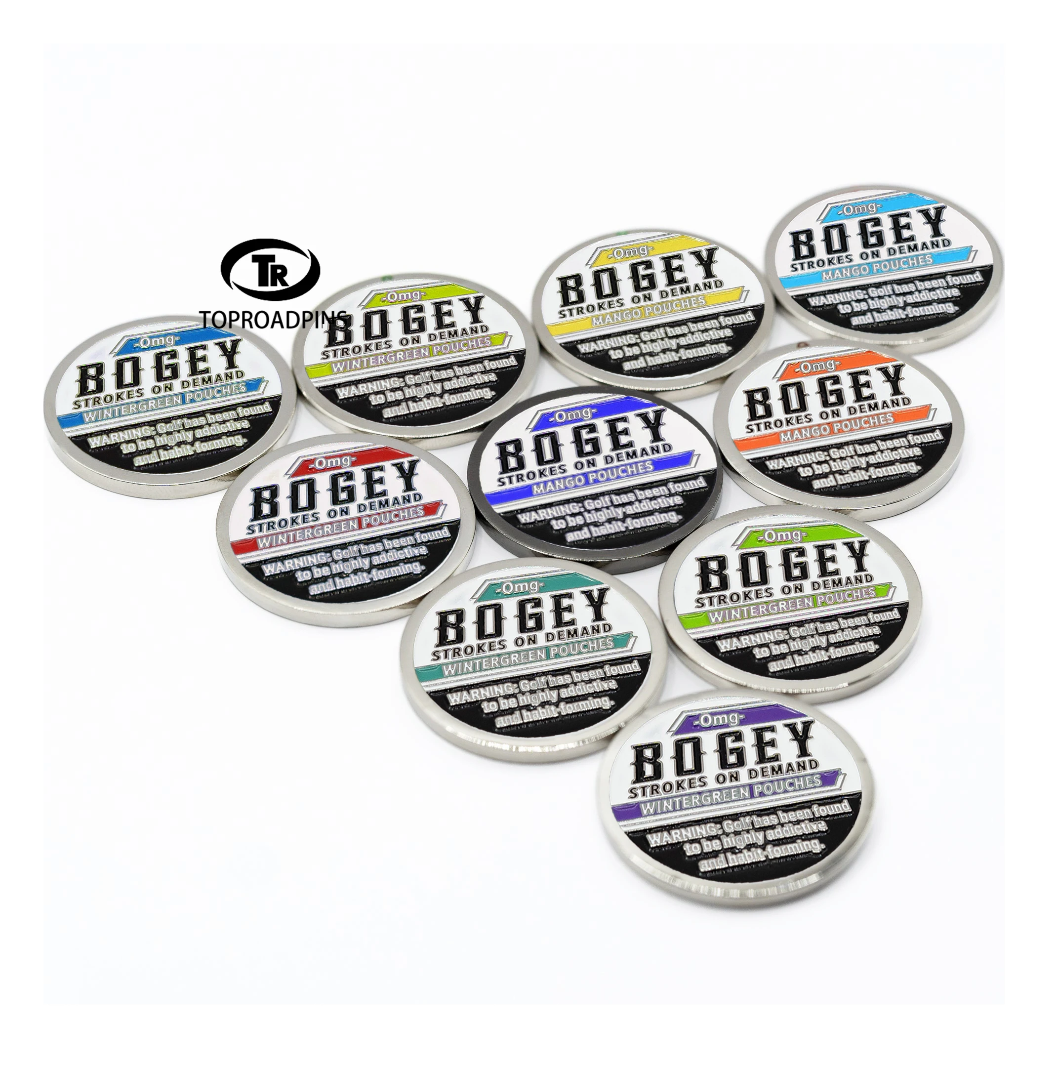 Custom Enamel Golf Ball Marker Customized Logo High Quality Embossed Golf Ball Marker With High Precision Gree