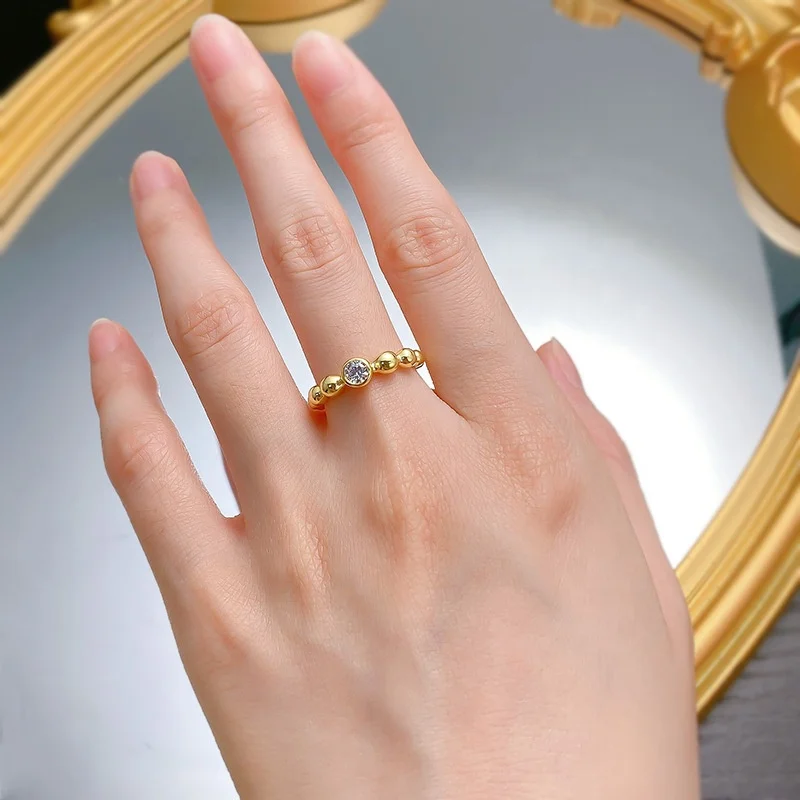 Statement Stack Rings Women Jewelry 18K Gold Plated 5A Cubic Zirconia Wedding Bands Eternity Rings