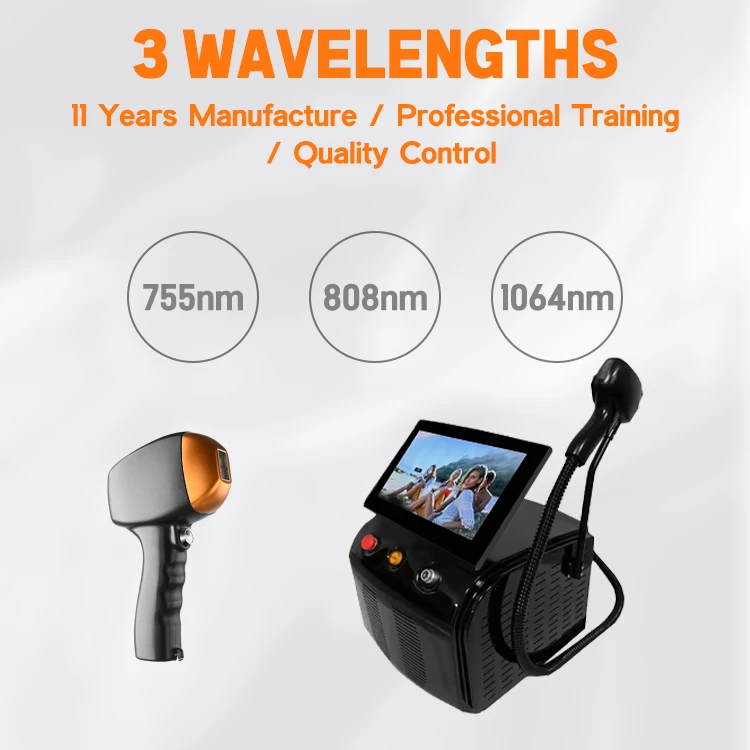 New Product Ideas 2024 755 808 1064nm Triple Wavelength Diode Laser Hair Removal Machine