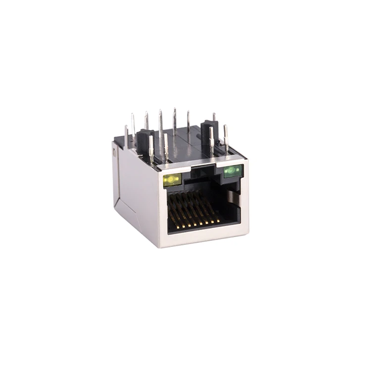 KRJ-138ENL metal shielded 8P8C ethernet jack cat5 RJ45 connector