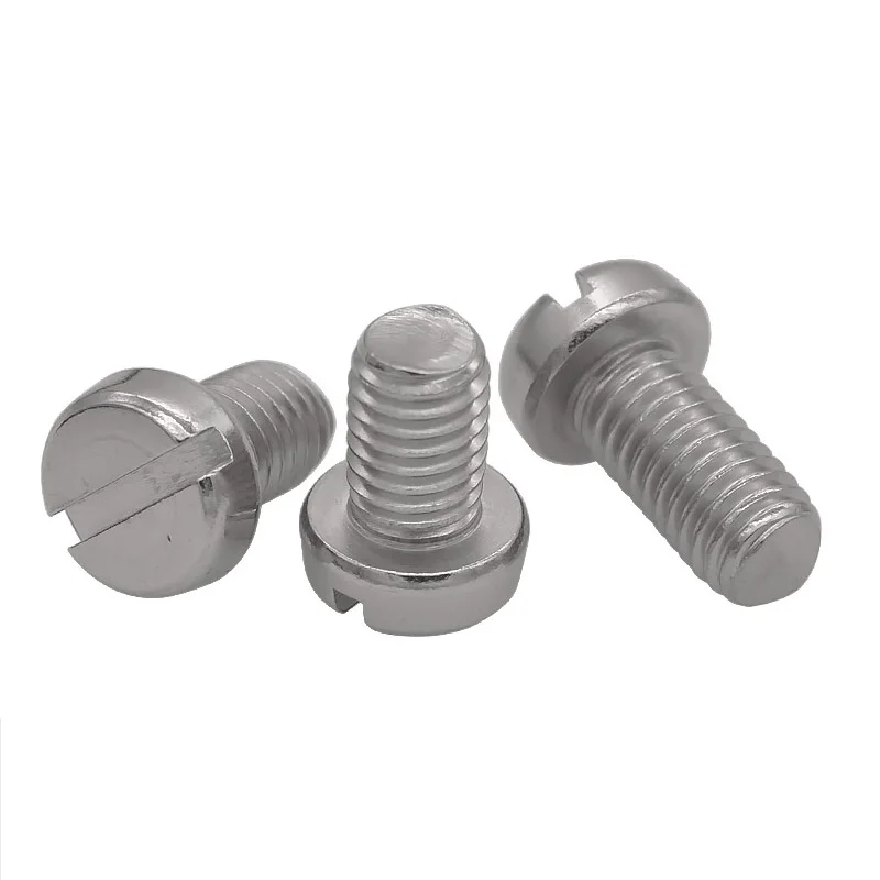 Slotted Cheese Cylindrical Screws M 4 x 4 mm DIN 84 Stainless Steel Bolt A4 ISO 1207  Slotted Cylinder Head Screw