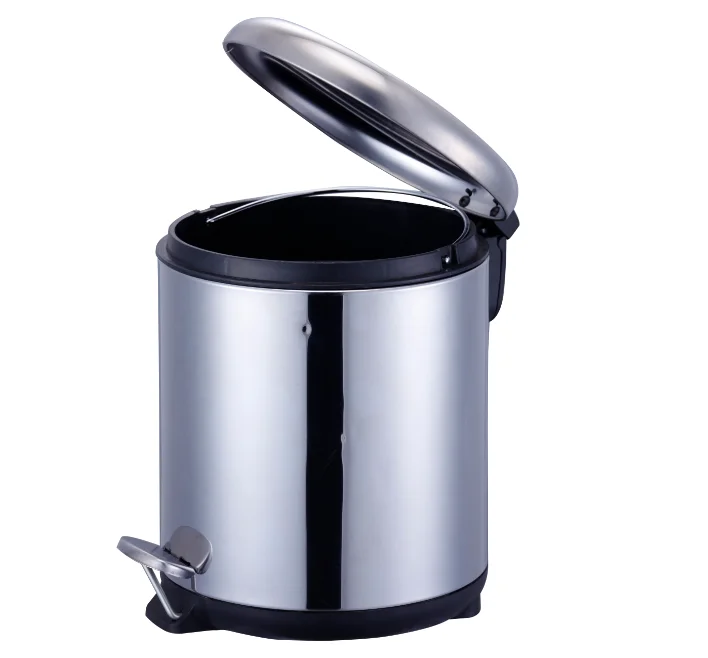 
Waste bin, indoor foot pedal waste bin garbage bin, metal trash can 