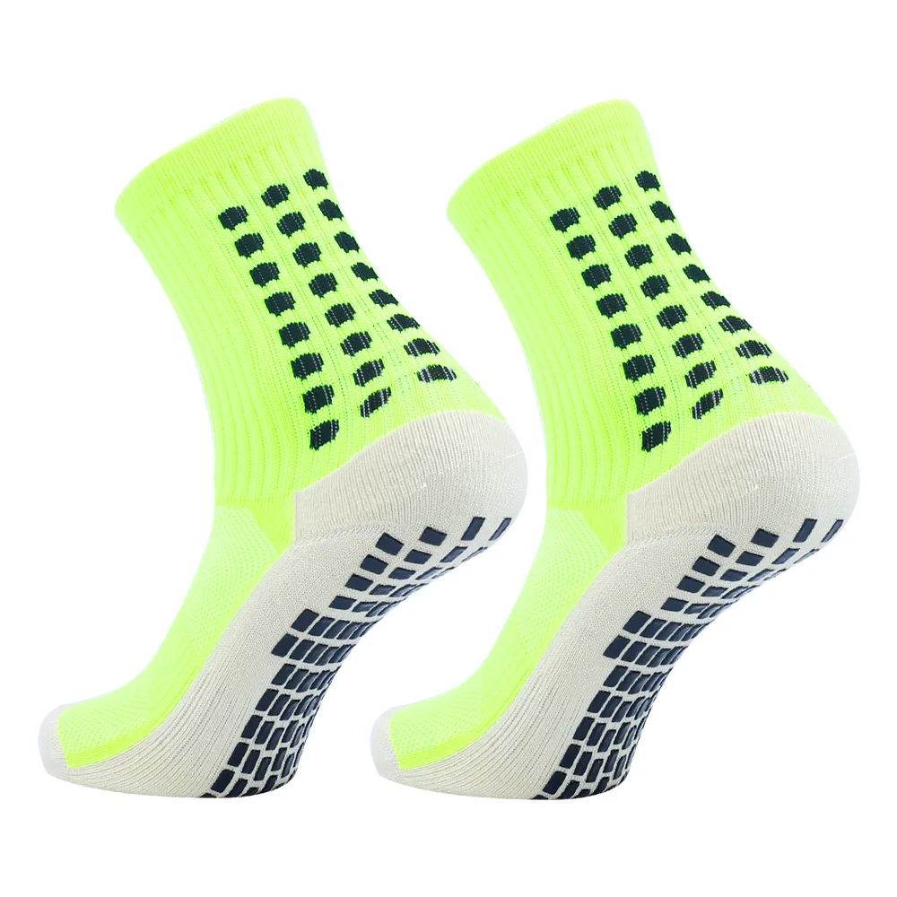 Kangyi Breathable Athletic Grip Socks Football Custom logo Non Slip Anti-slip Mid Calf Soccer Socks