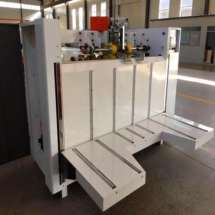Corrugated carton semi auto stitching machine with single piece