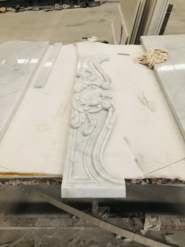French style fireplace surround,white marble fireplace mantel