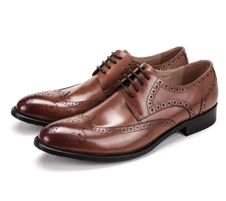HQC-1006 Classic Italian man genuine leather shoes dress shoes men