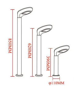 Outdoor LED solar garden light with IP65 waterproof design offers 3000K 4000K 6000K three colors for landscape lighting