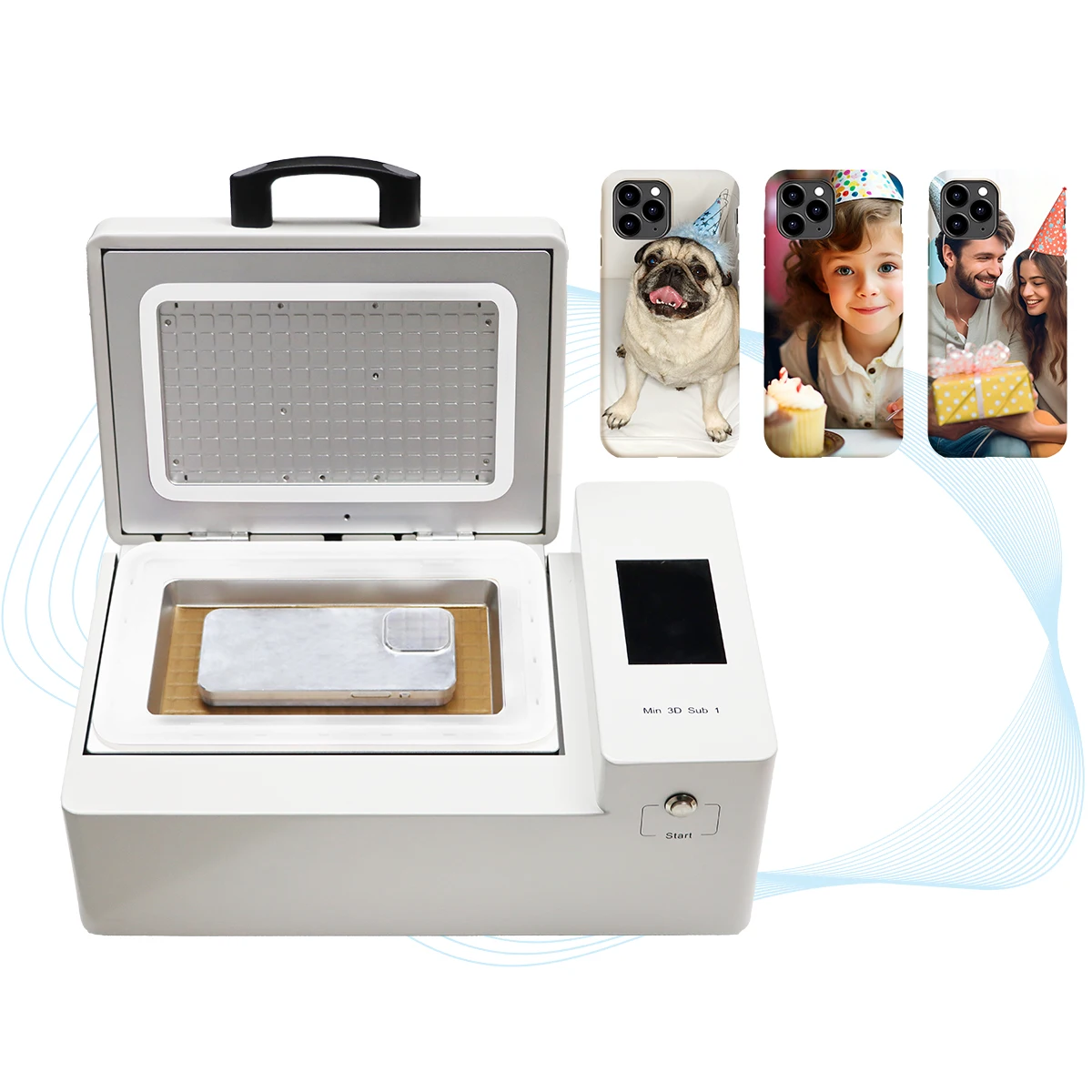 Semi-automatic A4 Size Mini 3D Phone Case printer for Phone Case DIY Printing Vacuum Machine DTF printer