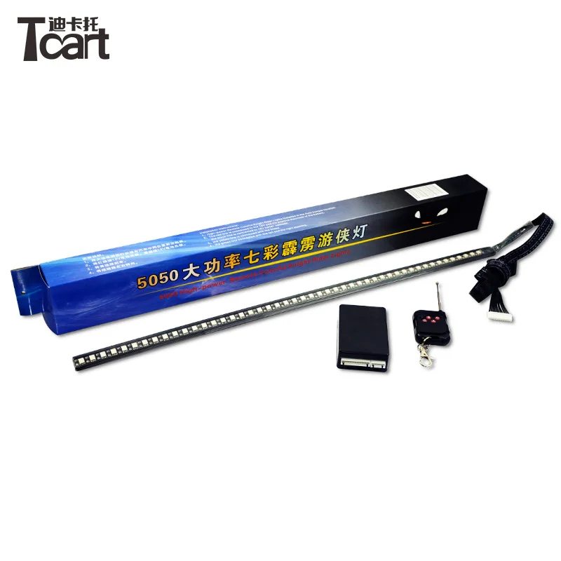 Tcart auto lighting strip 12v 54cm RGB color change 5050 chip Car grid decoration warning Led knight rider scan light