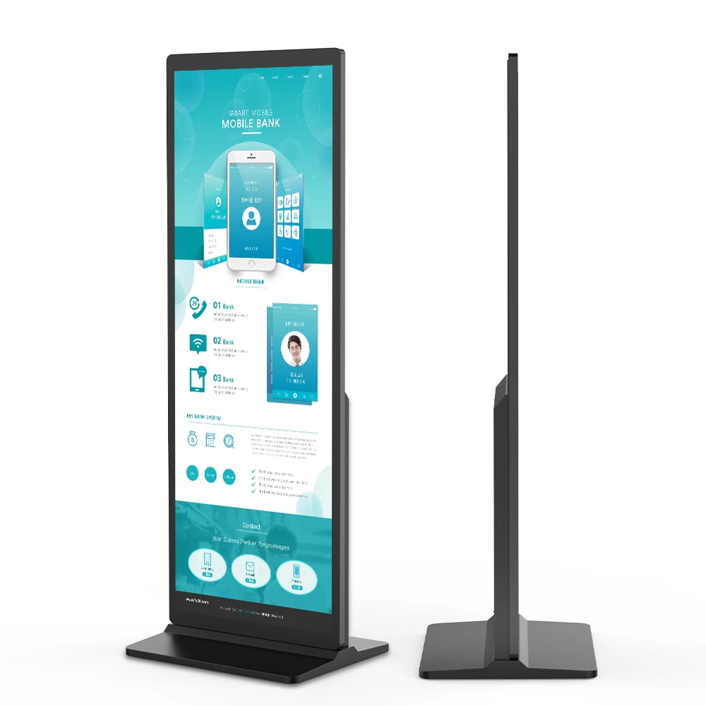 Indoor Smart Kiosk Vertical LCD Advertising Display Interactive Panel Digital Signage Totem Floor Standing Touch Screen