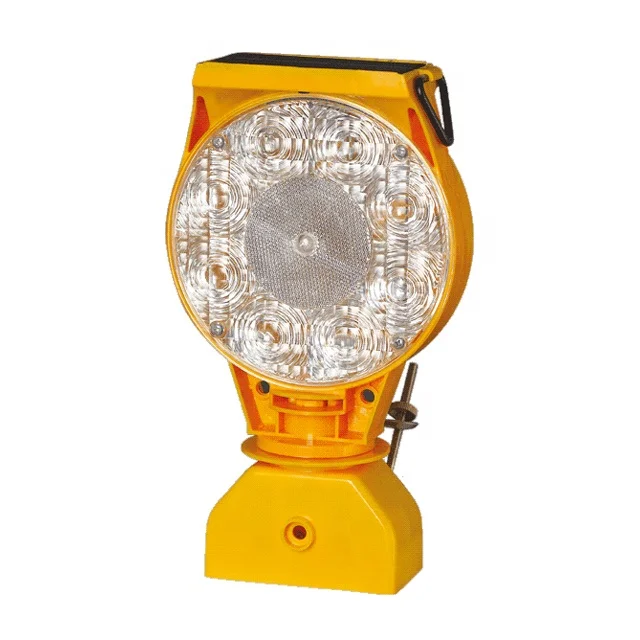 Portable led strobe traffic warning solar barricade light for barrier in construct work zone