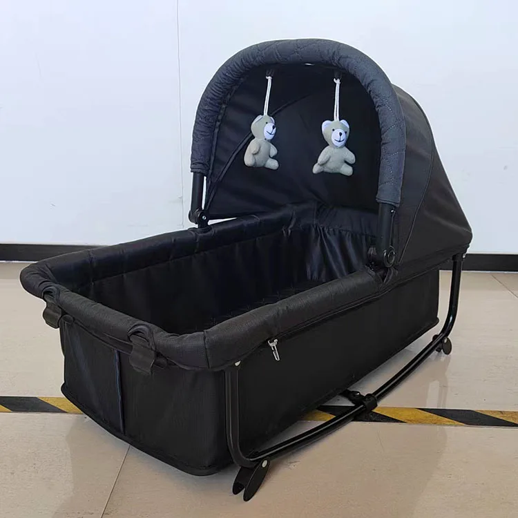 Manufacturer  new design  baby playpen folding travel cot baby crib  playard with Nursery Center two in one carry sleep cradle