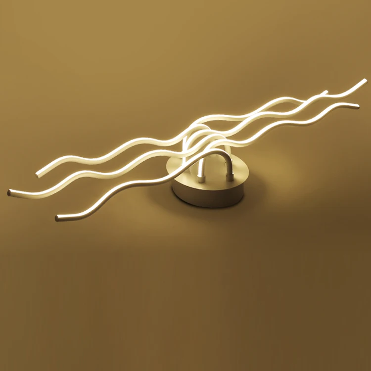 Living Room Led Acrylic Ceiling Lighting Lamps & Wave Shape Fixture Banquet Hall Designs