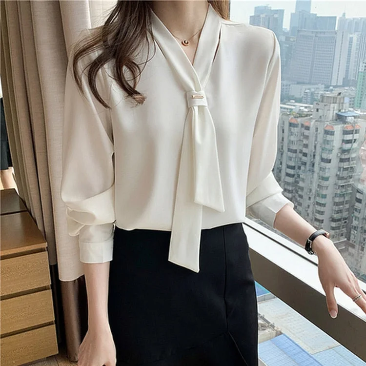 Satin Blusas Vestidos De Fiesta Largos Elegantes Y Office Wear V Neck Long Raglan Sleeves Women Blouses And Shirts For Women