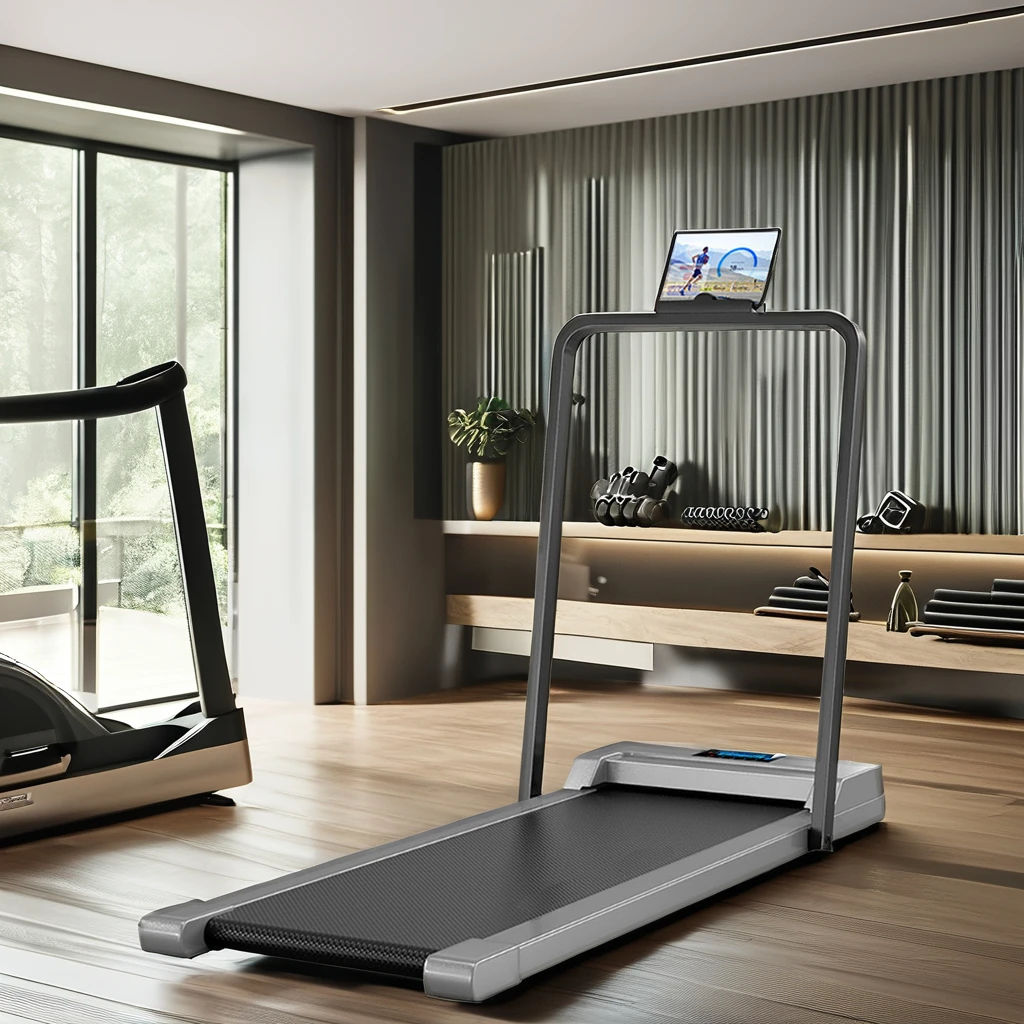 Multifunctional Gym LED Screen Folding Mini Treadmill Electric Home Running Machine for Noise Reduction Walking Heart Rate Test