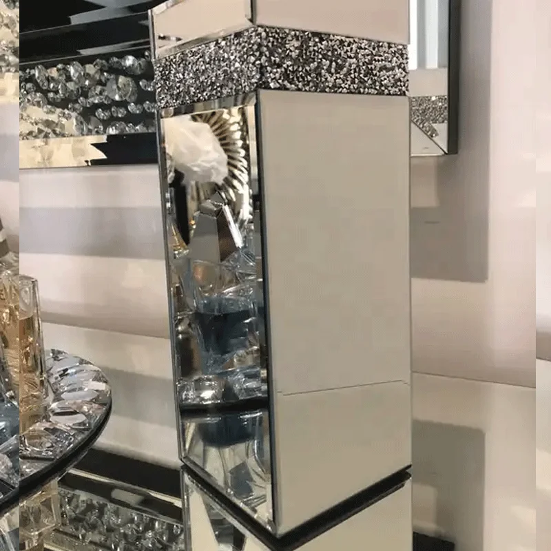 High Quality Wholesale Contemporary Square Mirrored Nordic Vases For Home Flower Vase Glass Crystal Vases