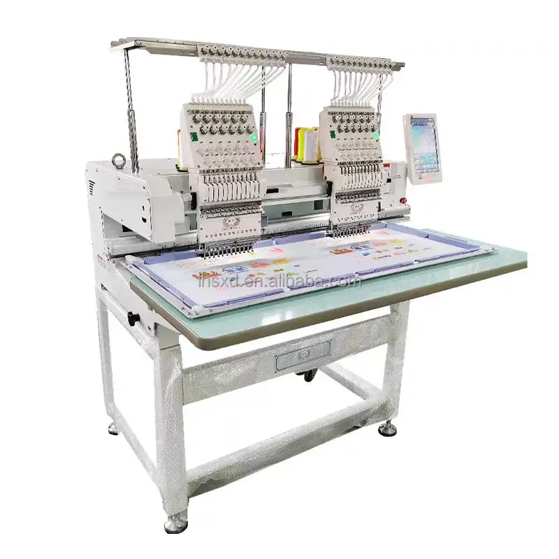 2 heads embroidery machine/embroidery making machine/ computer embroidery machine