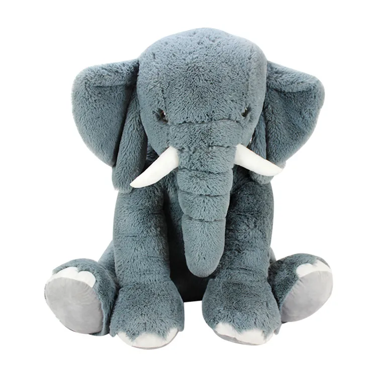
OEM Cute Super Soft grey Stuffed Animal Elephant Plush Toy Wholesale Cuddly Plush Elephant 