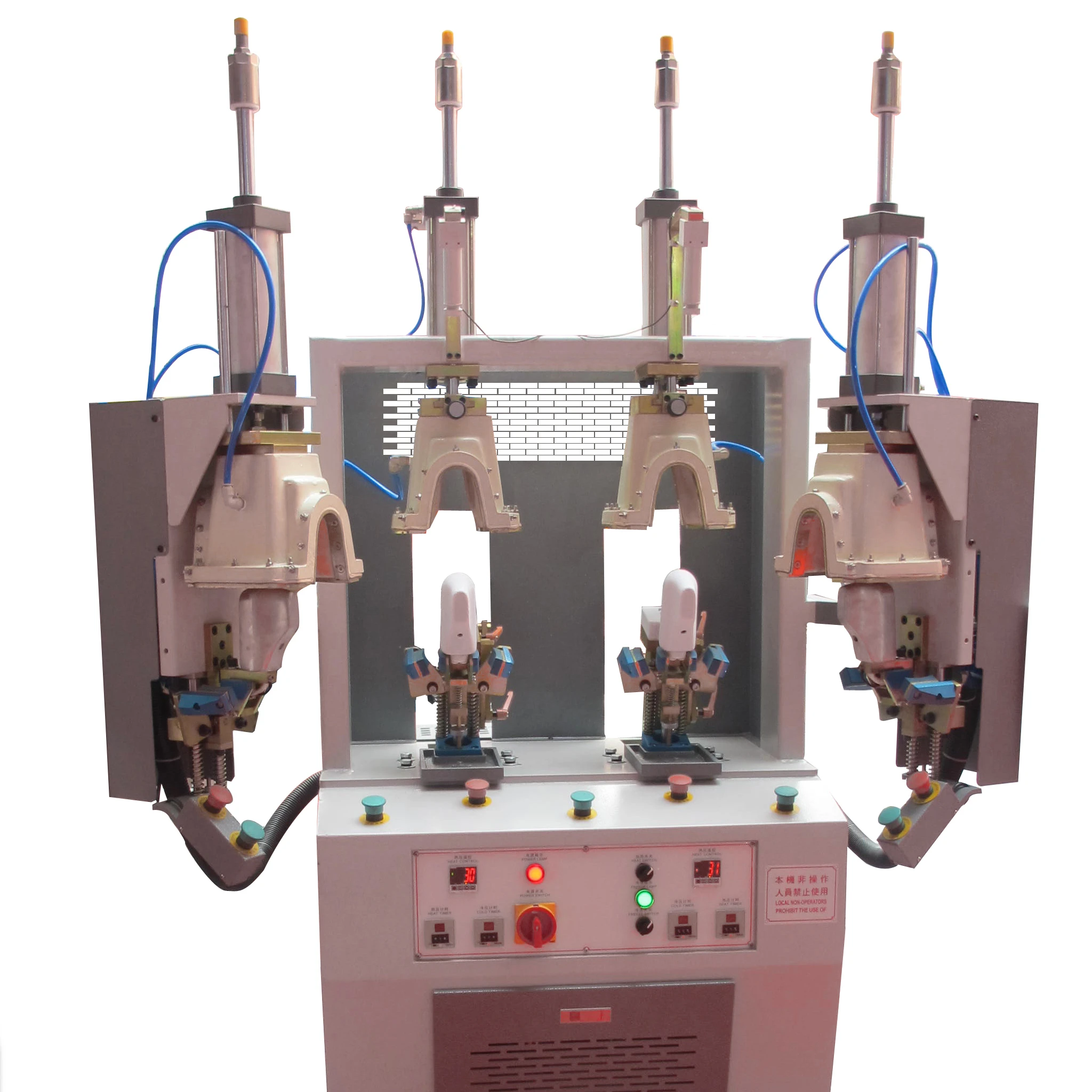 2 cold 2 hot  vertical type shoe heel backpart moulding machine