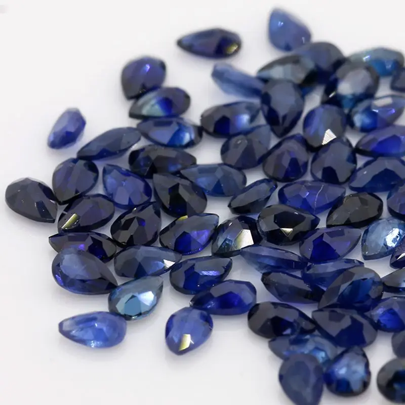Wholesale Natural Excellent Quality Machine Cut Blue Sapphire from Sri Lanka loose gemstone