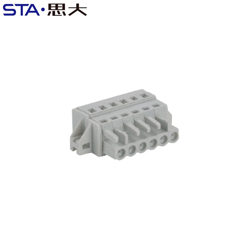 5.0mm 2 to 24 poles Male Female Connectors Protected Against Mismating Elevator Cable Terminal Block With Fixing Flange