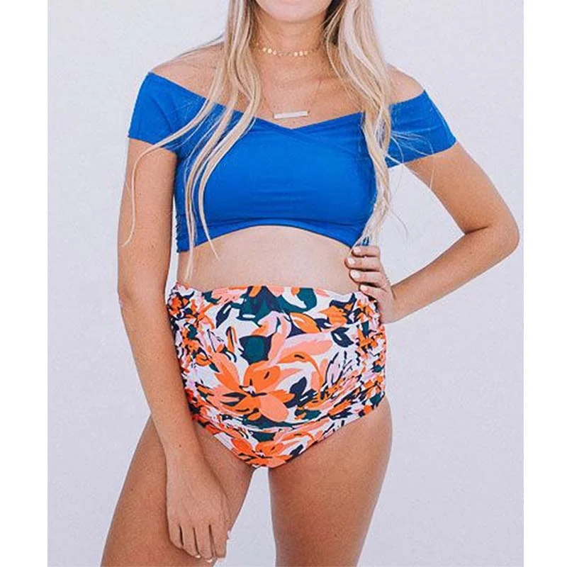 
FFJ7 купальный костюм для беременных из двух частей, купальный костюм бикини на заказ, купальный костюм больших размеров, купальник для женщин для беременных 