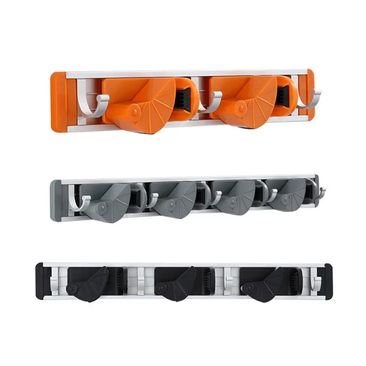 Mop Broom Holder Wall Mount Metal Pantry Organization and Storage Garden Kitchen Tool Organizer Wall Hanger for Home Goods