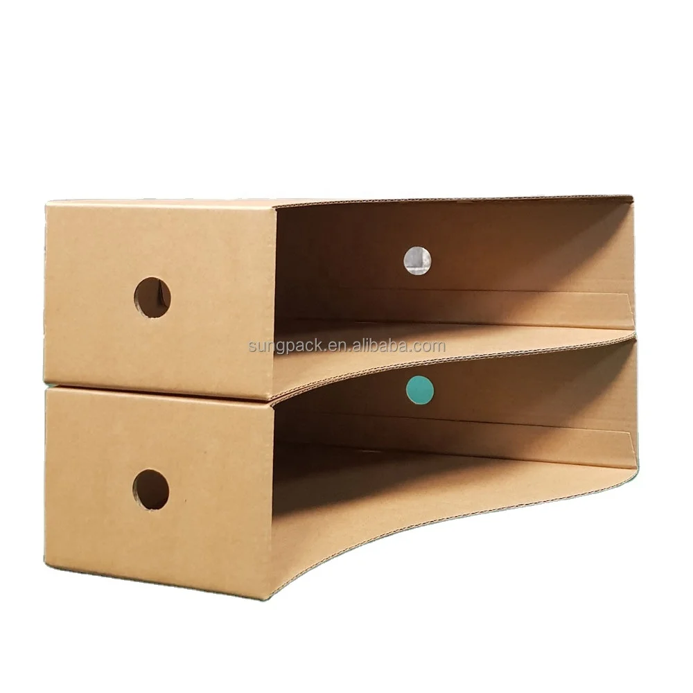 Recycled Portable Kraft File Hanging Storage Paper Box Desk Organizer Desktop Book Holder