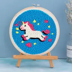 Punch Needle Embroidery Kit Punchneedle Cross Stitch Set for Beginner Handcrafted Christmas Decoration