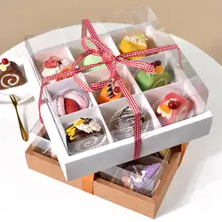 Eco Friendly Party Sushi Fruits Chocolate Cookie Paper Boxes Dessert Box Catering Packaging Platter Box With Dividers And Sauce