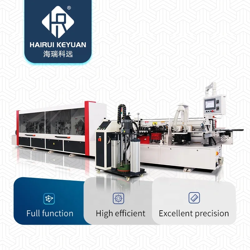 Automatic Printing Melamine Pvc Mdf Woodworking Board Edge Banding Making Machine