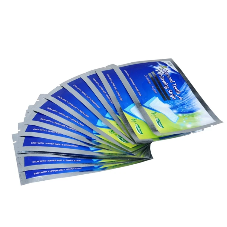 Best selling custom logo organic advanced 3d teeth whitening strips