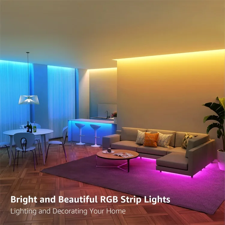 Smart USB 5v RGB Led Strip Light Waterproof 5050 Led Flexible Strip with Remote control 2m 5m Luces Led strip lights for room