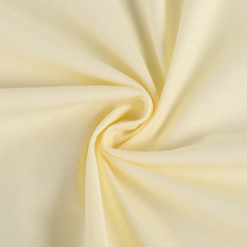 New Arrival 95% Cotton 5% Spandex  230GSM 180cm Organic Cotton Knit Ly cra Jersey Fabric for Sleepwear