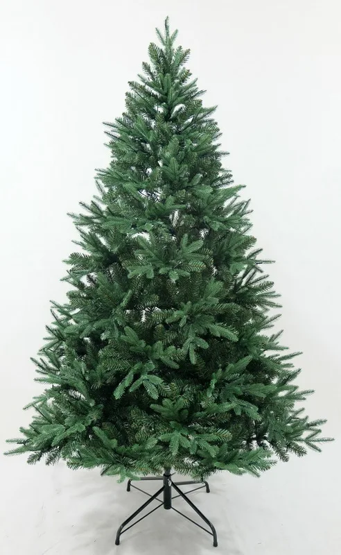 Wholesale 210cm artifical handmade green PVC Christmas tree  with white snow New Year christmas tree