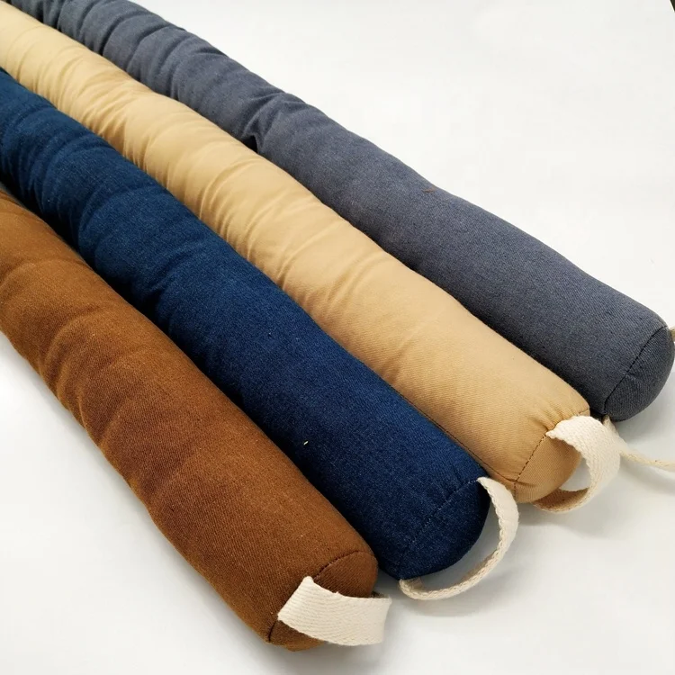 Good price customized fabric draught excluder under door draft stopper with hanging